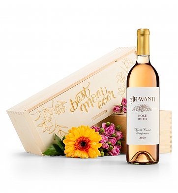 Best Mom Ever Wine Gift with Aravanti Rose Wine